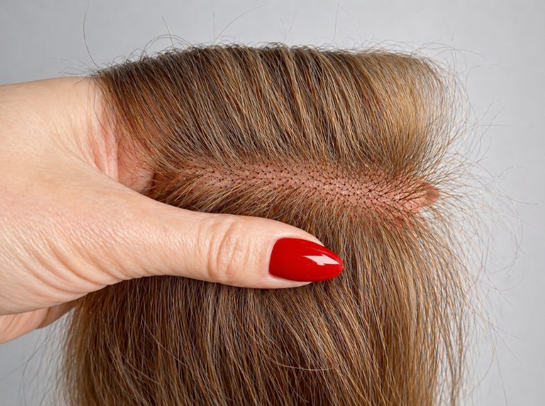 Frontal hair topper for hairline loss